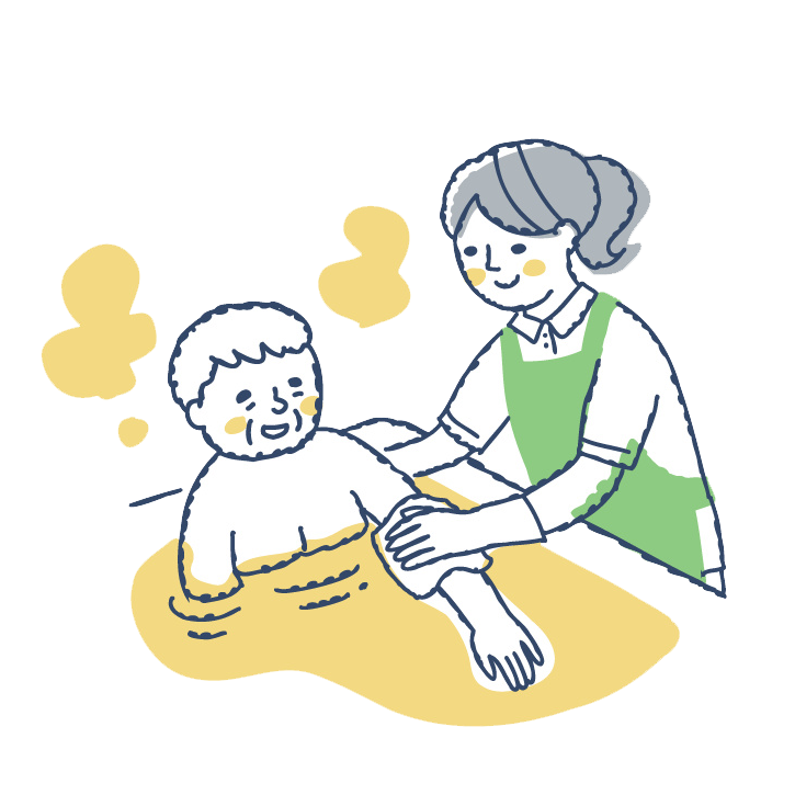 入浴介助のイラスト
